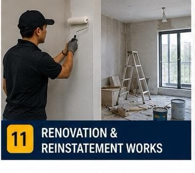 Team of workers carrying out a complete office reinstatement