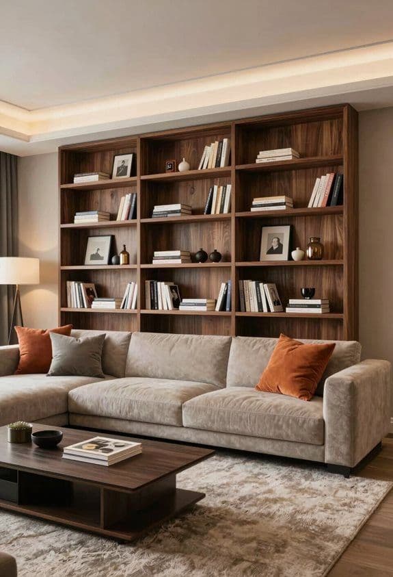 Assembling a flat‑pack bookshelf in a living room