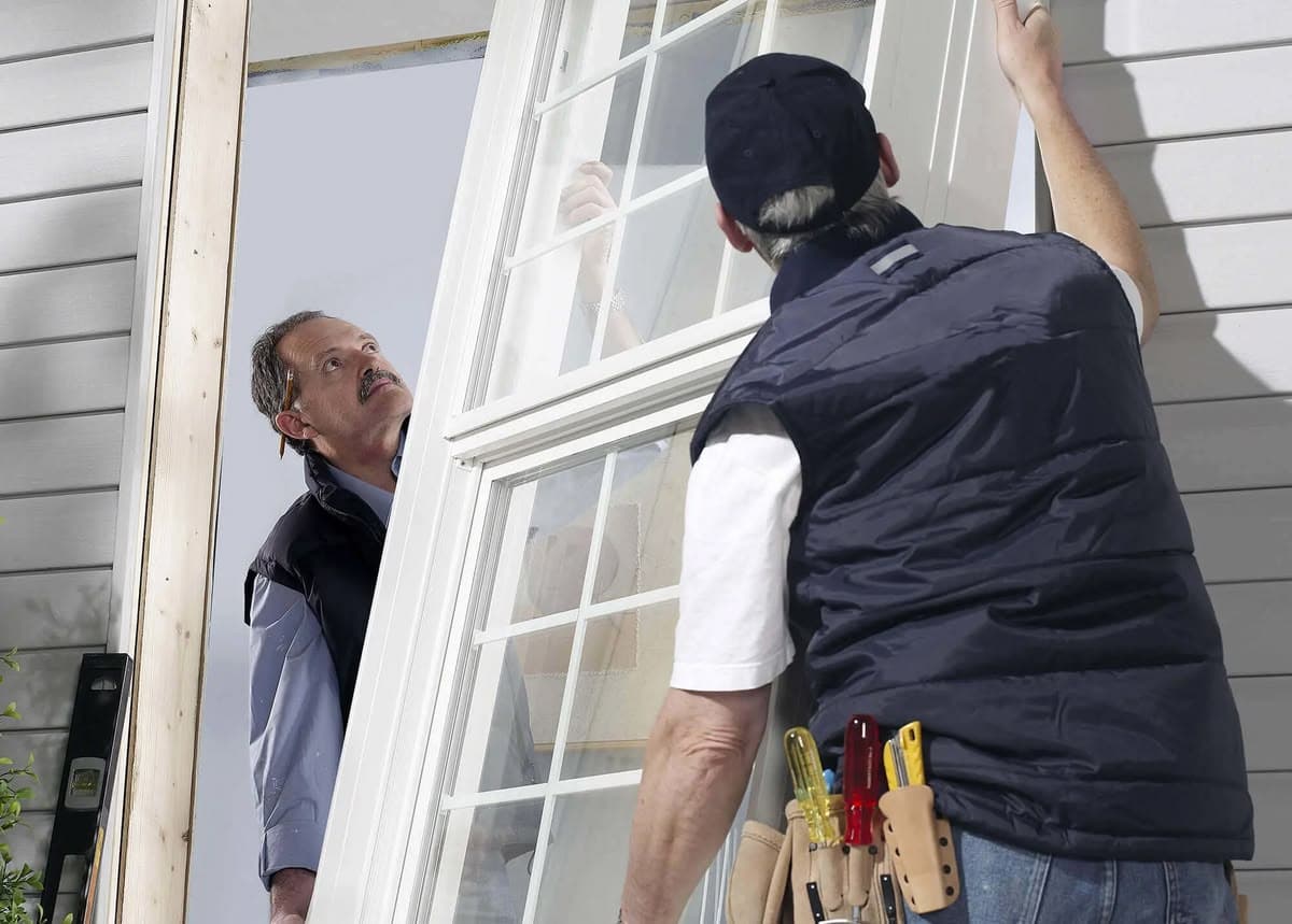 Installing a new replacement door after a break-in