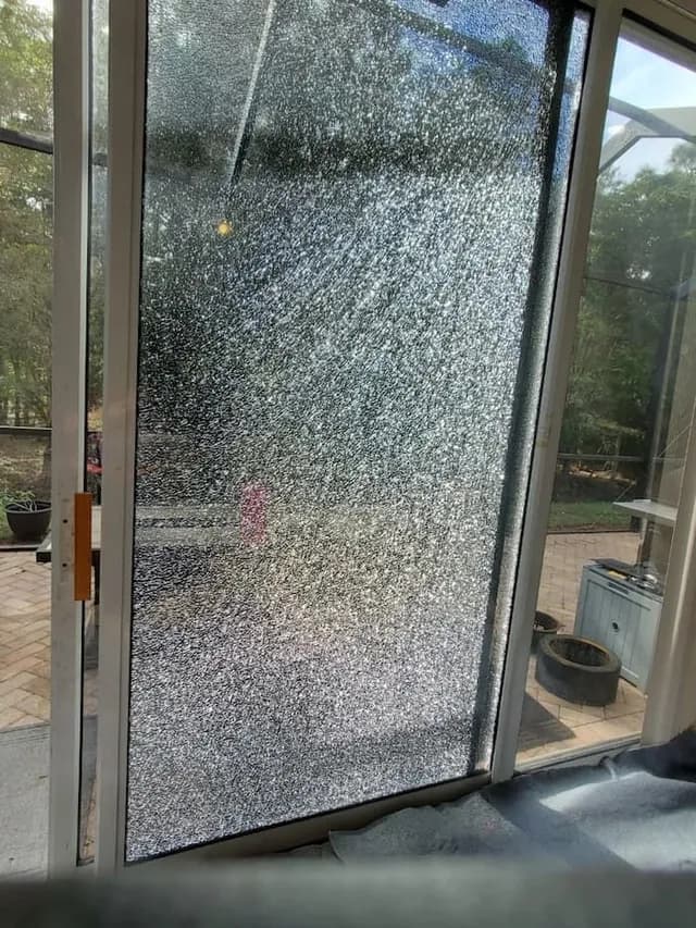 New glass installed on a sliding balcony door in a condo